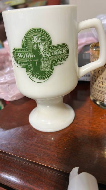 lot 40432 image: Waldo Astoria Dinner Playhouse Footed Irish Coffee Mug