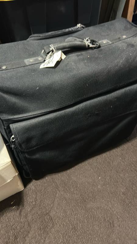 lot 40455 image: Black Soft-Side Rolling Carry-On Luggage Bag