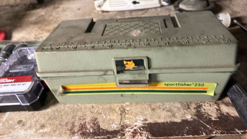 lot 40504 image: Plano Sportfisher 250 Tackle Box with Fishing Tackle