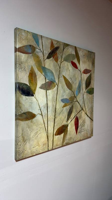 lot 60523 image: Botanical Leaves Canvas Wall Art