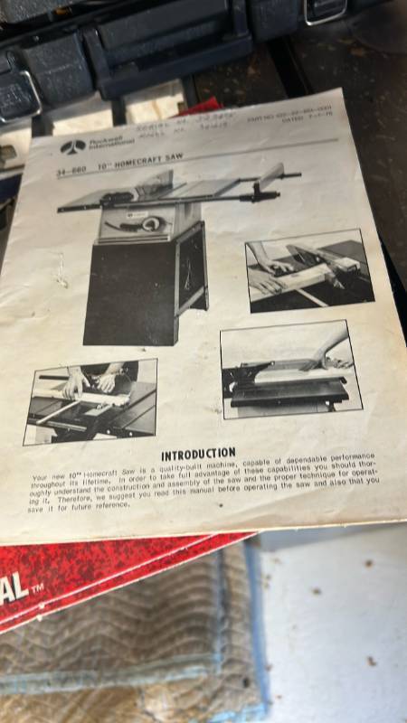 lot 7025 image: Rockwell Model 9 Contractors Saw