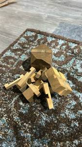 lot 6971 image: Wooden Block Figure Articulated Craft Toy