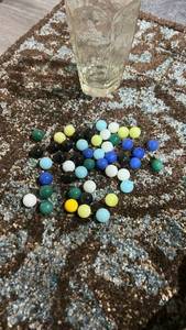 lot 6972 image: Lot of 40 Colored Marbles Assorted Colors