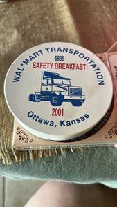 lot 7010 image: Walmart Transportation 6835 Safety Breakfast 2001 Coaster Set of 2