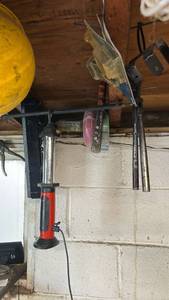 lot 7021 image: Portable Work Light Red and Black with Stand
