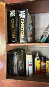 lot 7047 image: Automotive Maintenance Lot - Chilton Manuals, Gear Oil, Lubricants, Chemicals