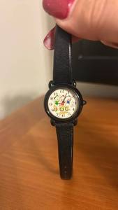lot 60130 image: Duck Tales Childrens Watch Black Leather Strap