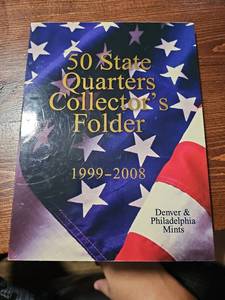 lot 71067 image: 50 State Quarters Collectors Folder 1999-2008 Denver Philadelphia Mints