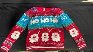 lot 7752 image: Holiday Sweater Set 2 Pieces Red White Blue Reindeer Santa