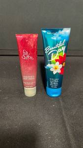 lot 7804 image: Bath & Body Works Body Cream Lot Pink Chiffon Beautiful Day 2-Pack