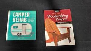 lot 7824 image: 2 Books Camper Rehab, Woodworking Projects, Woodworking Projects