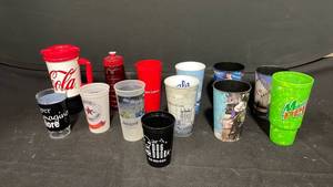 lot 7856 image: Lot of 13 Assorted Promotional Cups and Drinkware