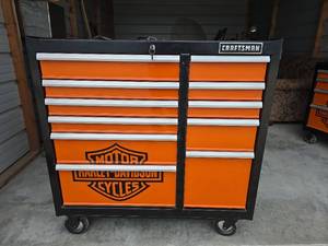 lot 5 image: Craftsman Tool Storage Chest with Harley-Davidson Graphics
