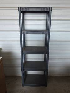lot 32 image: 5-Shelf Storage Shelving Unit Dark Gray