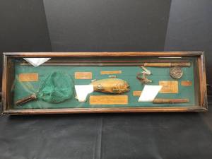 lot 201 image: Fly Fishing Wall Hanging, 31.5 x 9.5