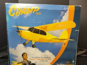 lot 205 image: NIB HobbyZone Champ RTF Remote Control Airplane untested