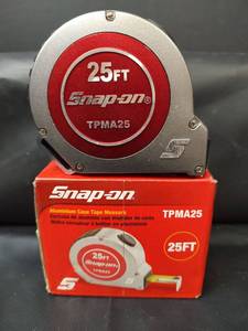 lot 217 image: New Snap-on Aluminium Case Tape Measure