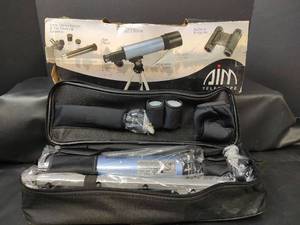 lot 237 image: AIM Telescope 360x50mm, Tripod and Binocular, Never Used