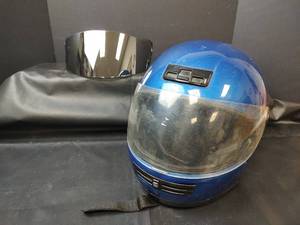 lot 242 image: Blue Full Face Motorcycle Helmet, Size XL