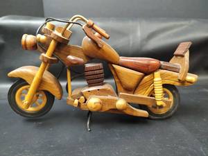 lot 269 image: Wooden Motorcycle Model, 10 inches