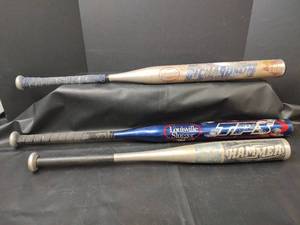 lot 280 image: Louisville Slugger and Easten Hammer Aluminum Bats