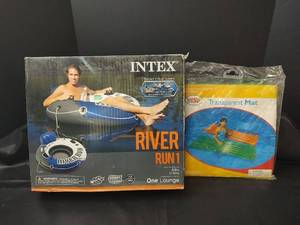 lot 326 image: Intex River Run 1 Lounge 53in and Sand n Sun Float Mat