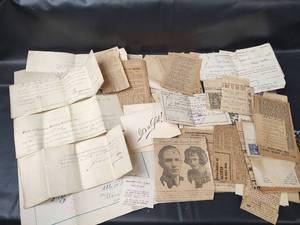 lot 422 image: Vintage Halstead Kansas School Activities, Personal Documents, Letters and Announcements with Trunk