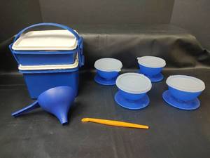 lot 482 image: Tupperware Stackable Food Containers and Dessert Cups