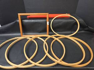 lot 590 image: Embroidery Hoops and Frames