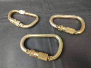 lot 761 image: Climbing Carabiners with Screw Gate Locking Mechanisms, 400 lb