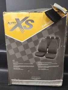 lot 762 image: Auto XS Car Seat Covers 2 Front 1 Back, Black