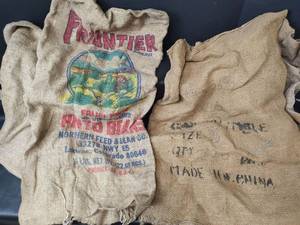 lot 798 image: Vintage Gunny Sacks, Qty 4