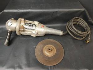 lot 801 image: MF Model G AC-DC Angle Grinder 115V 12A with Grinding Wheel and Cord