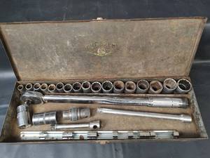 lot 802 image: Socket Set with Torque Wrench and Extensions