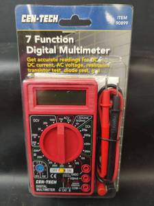 lot 842 image: NIP CEN-TECH 7 Function Digital Multimeter