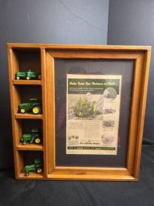 lot 213 image: John Deere Two-Cylinder Tractors Display with Diecast Models