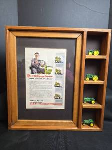 lot 217 image: John Deere Two-Cylinder Tractors Advertisement Display with Die-Cast Models