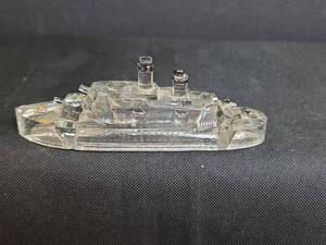 lot 237 image: Antique Glass Battleship Candy Container