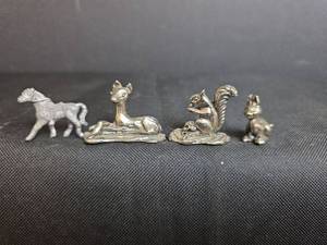 lot 239 image: 4 Small Pewter Animals