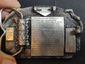 lot 336 image: Moundridge Telephone Company Limited Edition and Vogts Earth Moving Brass Buckles