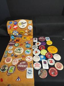 lot 345 image: Vintage Collection of Political Campaign and Event Buttons and Pins