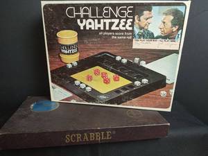 lot 422 image: Challenge Yahtzee, Scrabble, Risk, Appears Complete