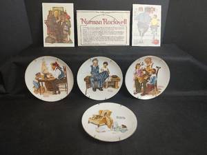 lot 434 image: Vintage Norman Rockwell Collectors Edition Lithograph and Plate Set