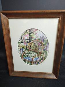 lot 487 image: Framed Watercolor Painting by Kansas Artist Velera Adams, 13 x 16.5, Signed
