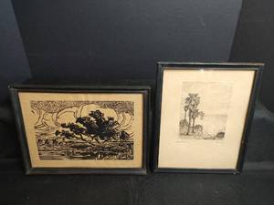 lot 490 image: Framed Pictures, Signed