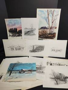 lot 494 image: Original Drawings and Watercolors by Ken Preheim