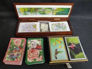 lot 533 image: Collection Playing Cards and Wooden Case.