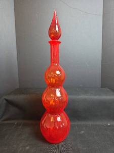 lot 551 image: Red Decorative Finial with Stopper -  22 Inches Tall