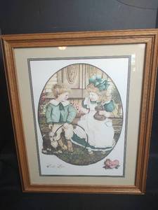 lot 566 image: S. Skeen First Love Framed Print,  18.5 x 22..5