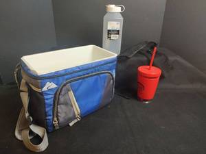 lot 617 image: Ozark Trail Cooler Bag with Mixer Bottle and Tumbler